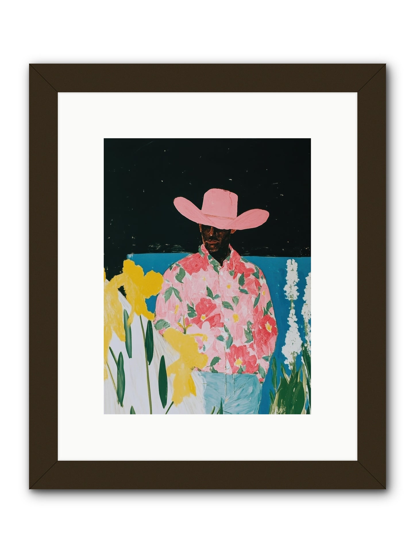 Cattle Drive Commander -- Framed Print - Black 9x12