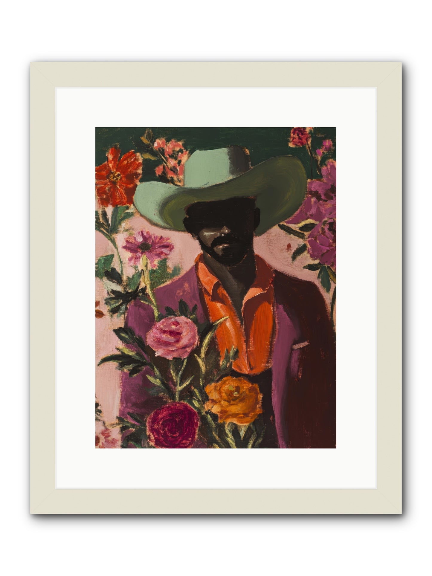 Cattle King -- Framed Print - White 12x16