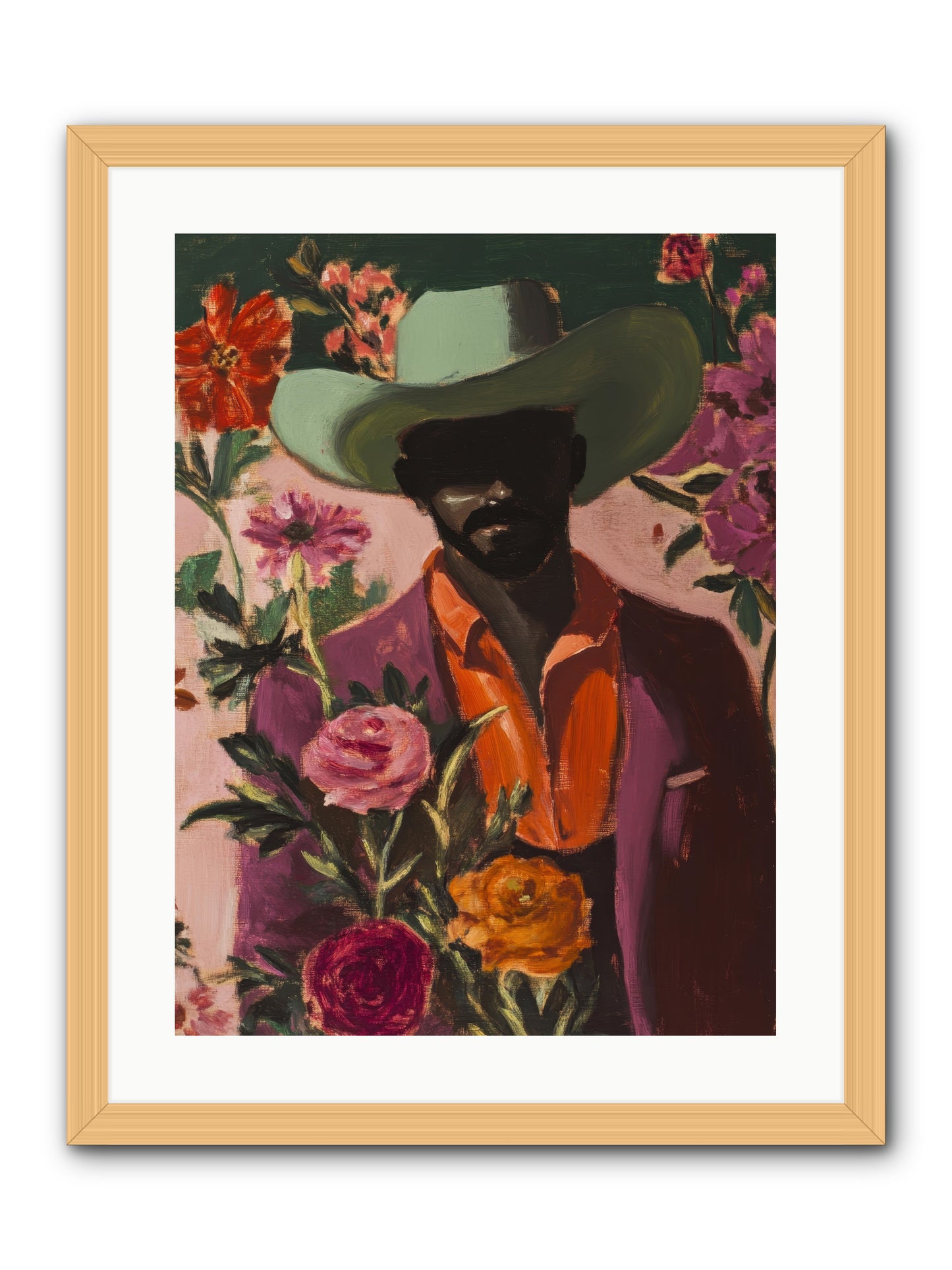 Cattle King -- Framed Print - Natural 18x24