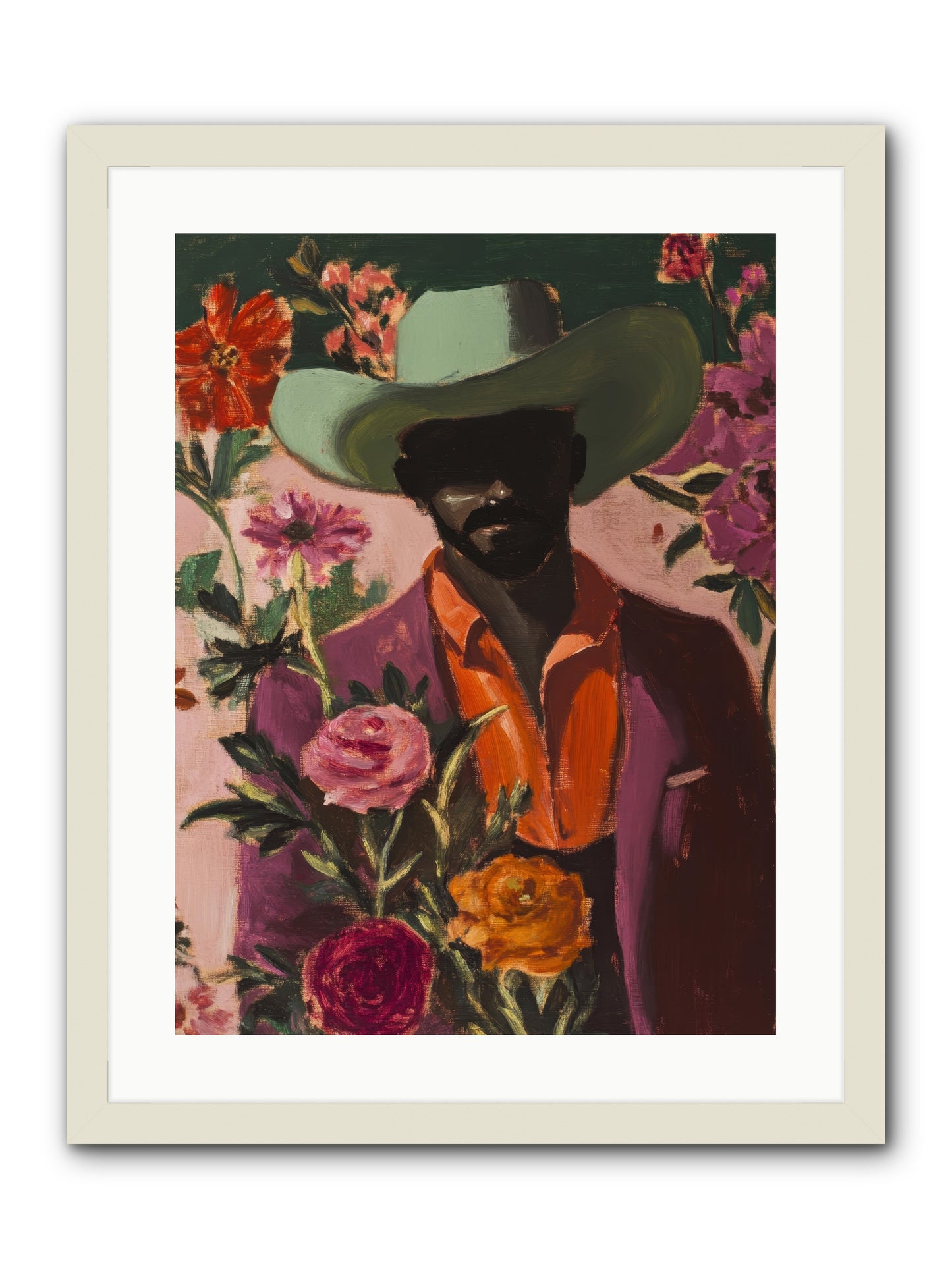 Cattle King -- Framed Print - White 18x24