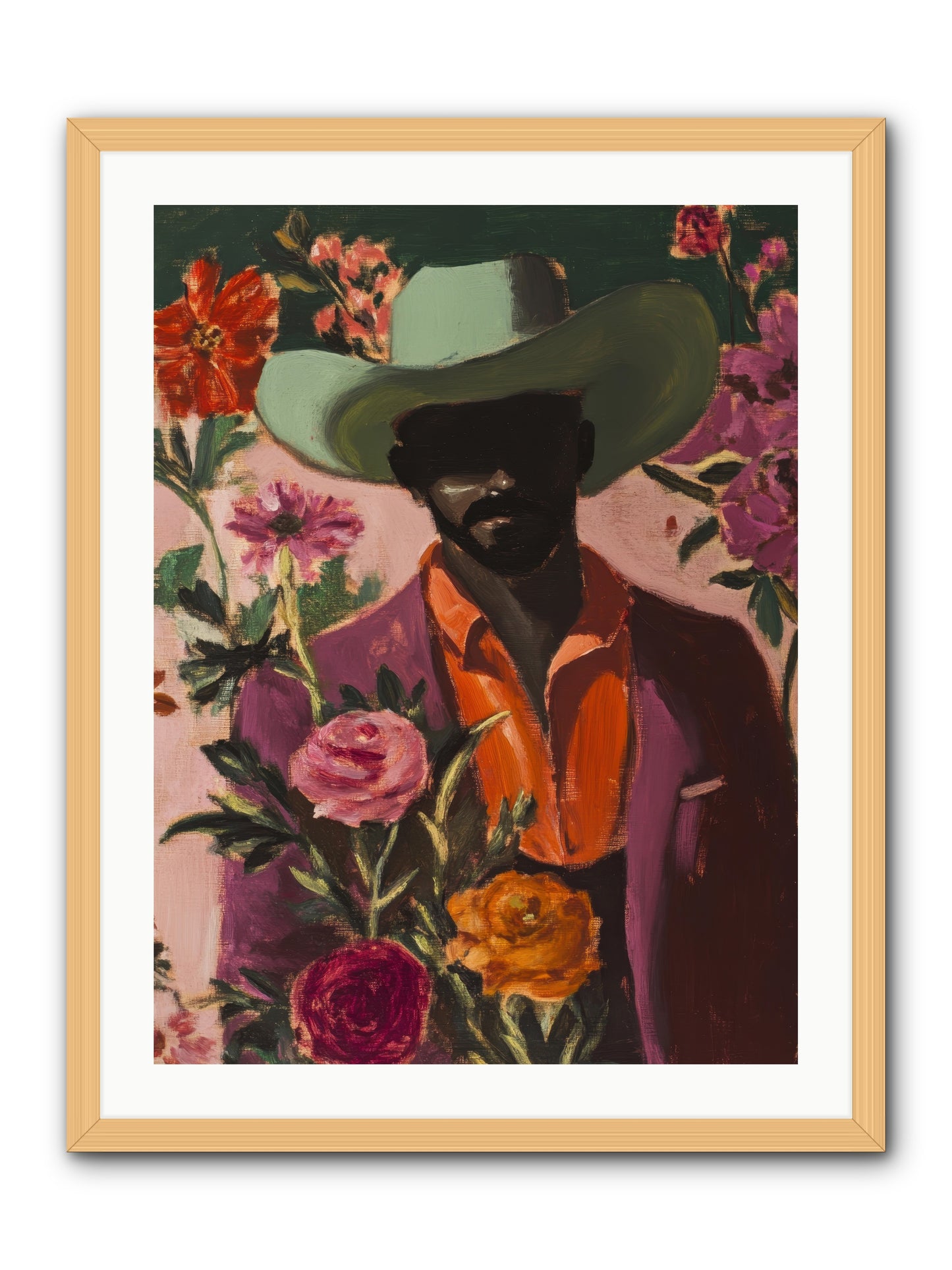 Cattle King -- Framed Print - Natural 24x32