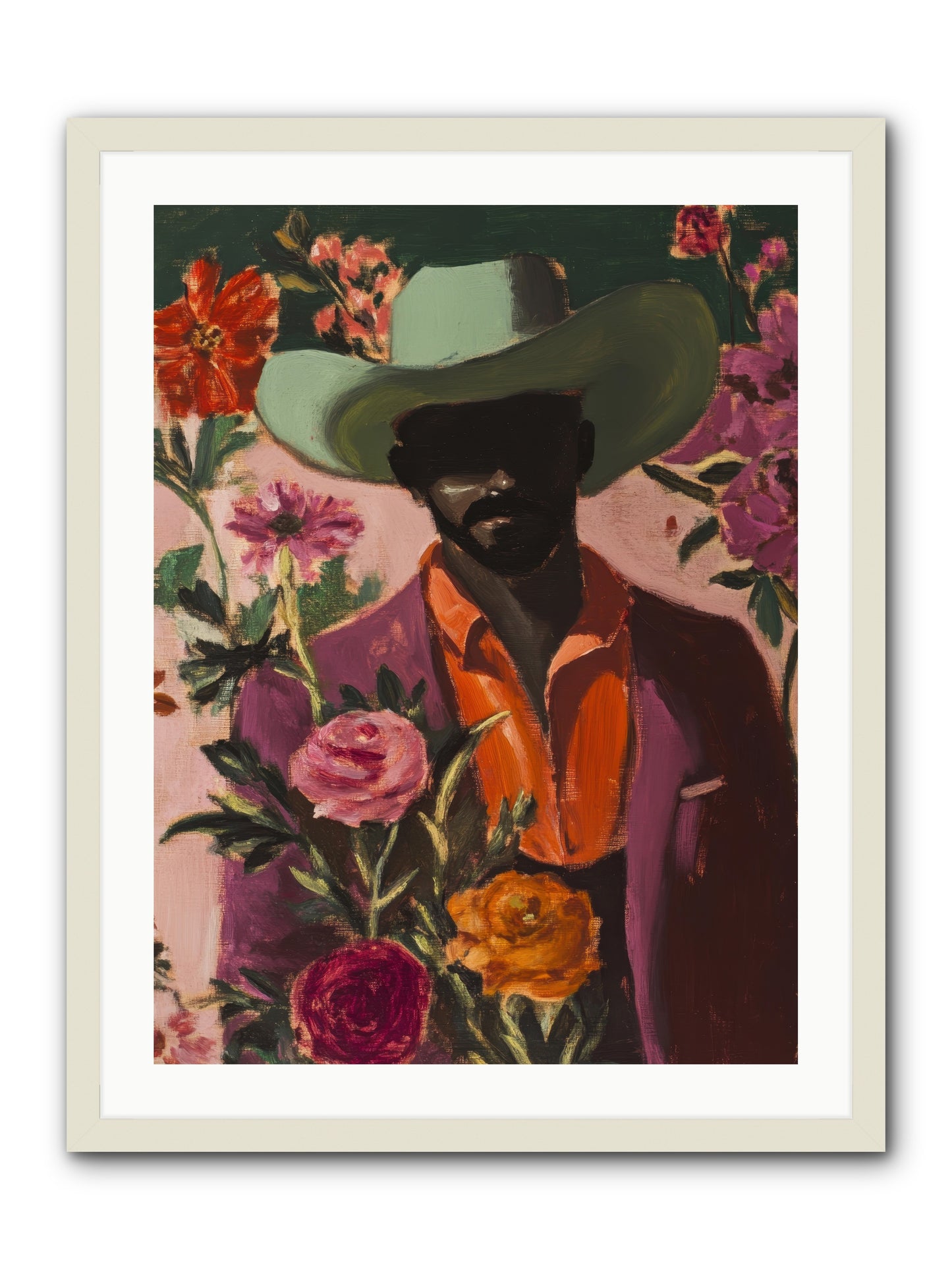Cattle King -- Framed Print - White 24x32