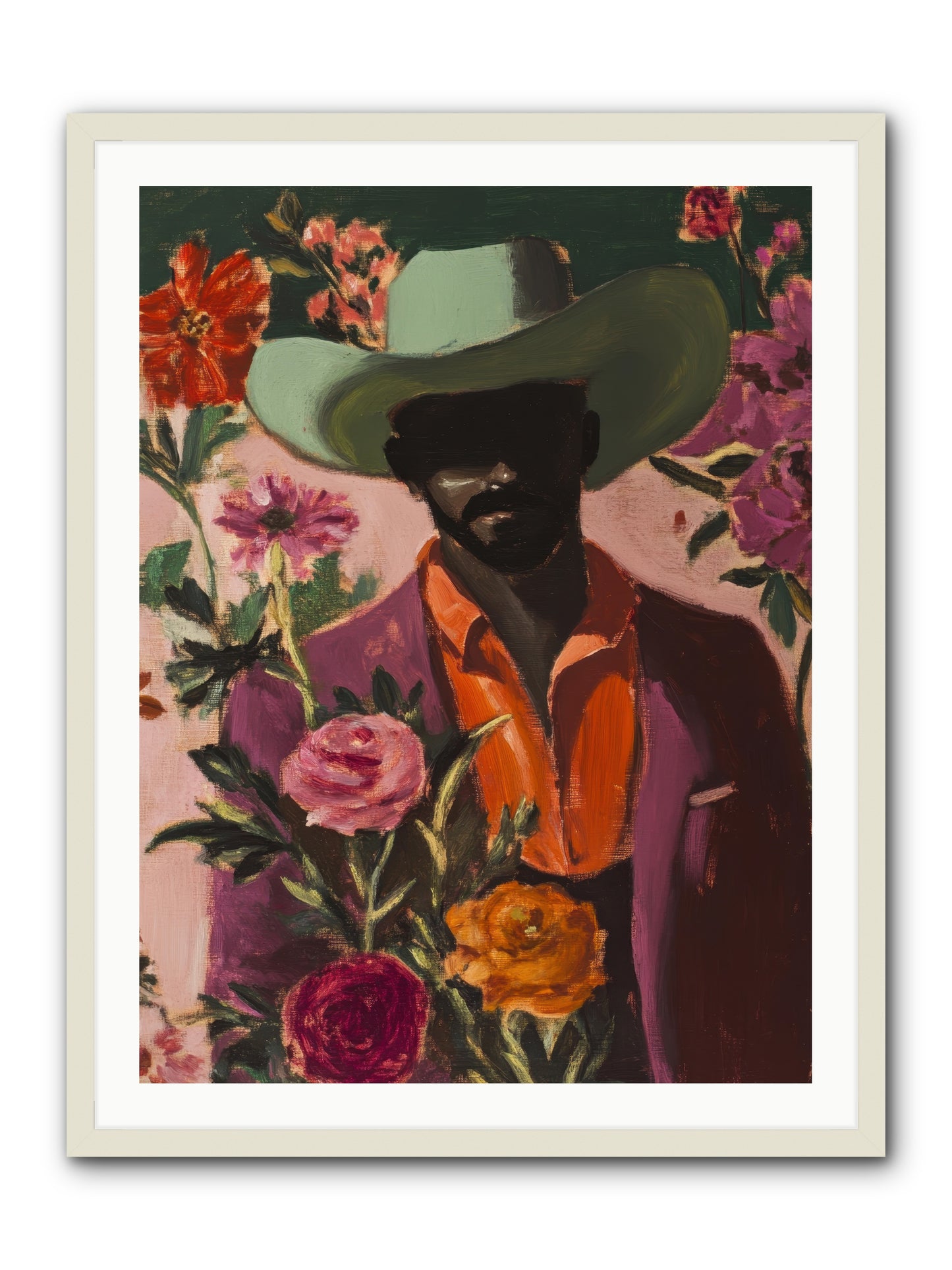 Cattle King -- Framed Print - White 30x40