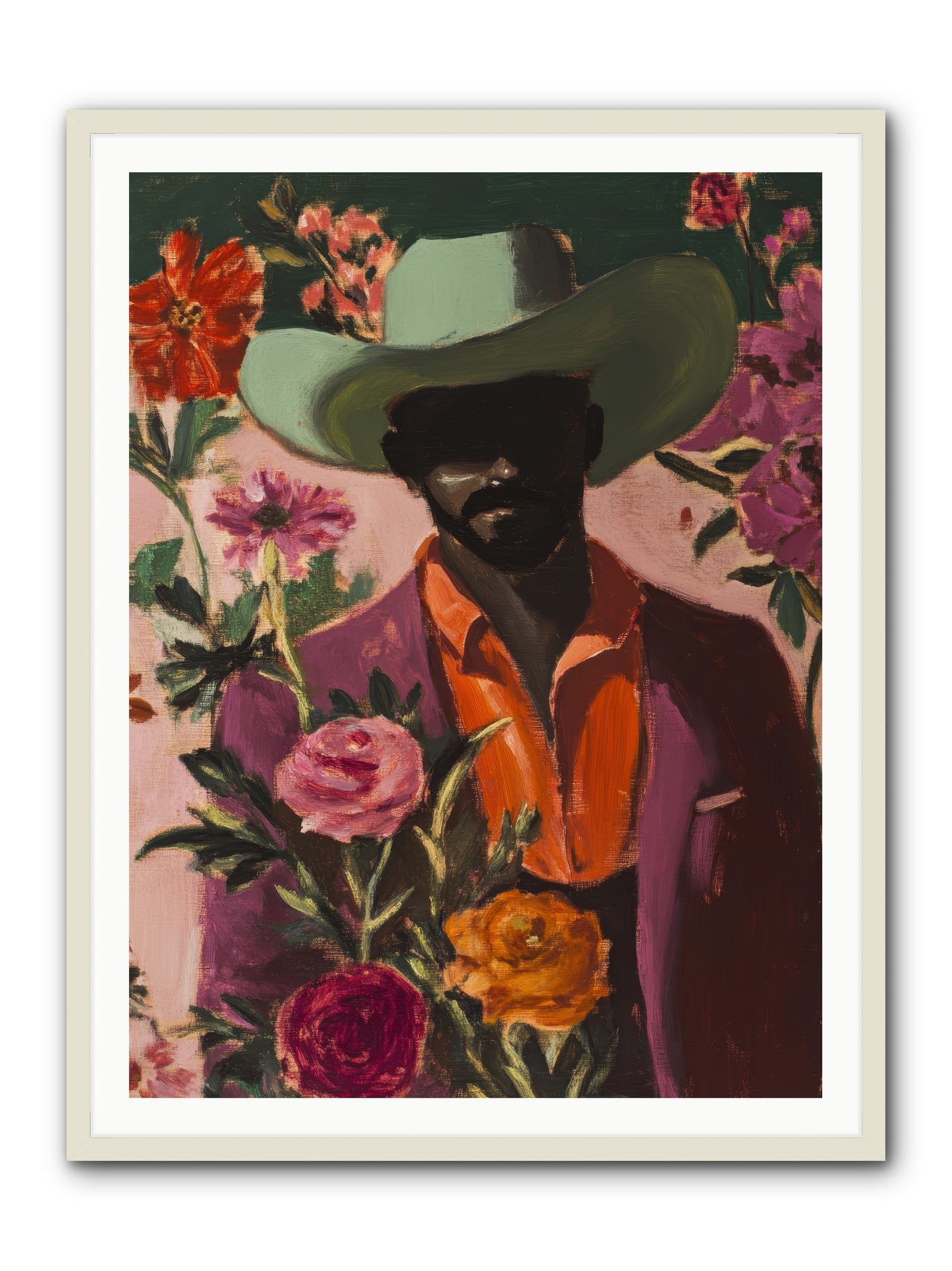 Cattle King -- Framed Print - White 36x48