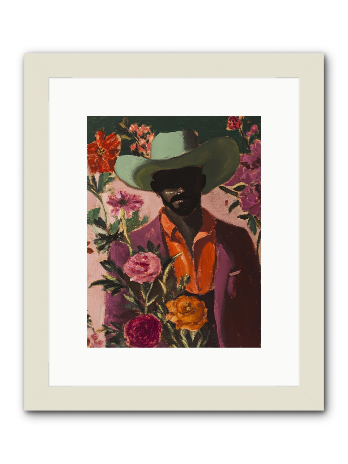 Cattle King -- Framed Print - White 9x12