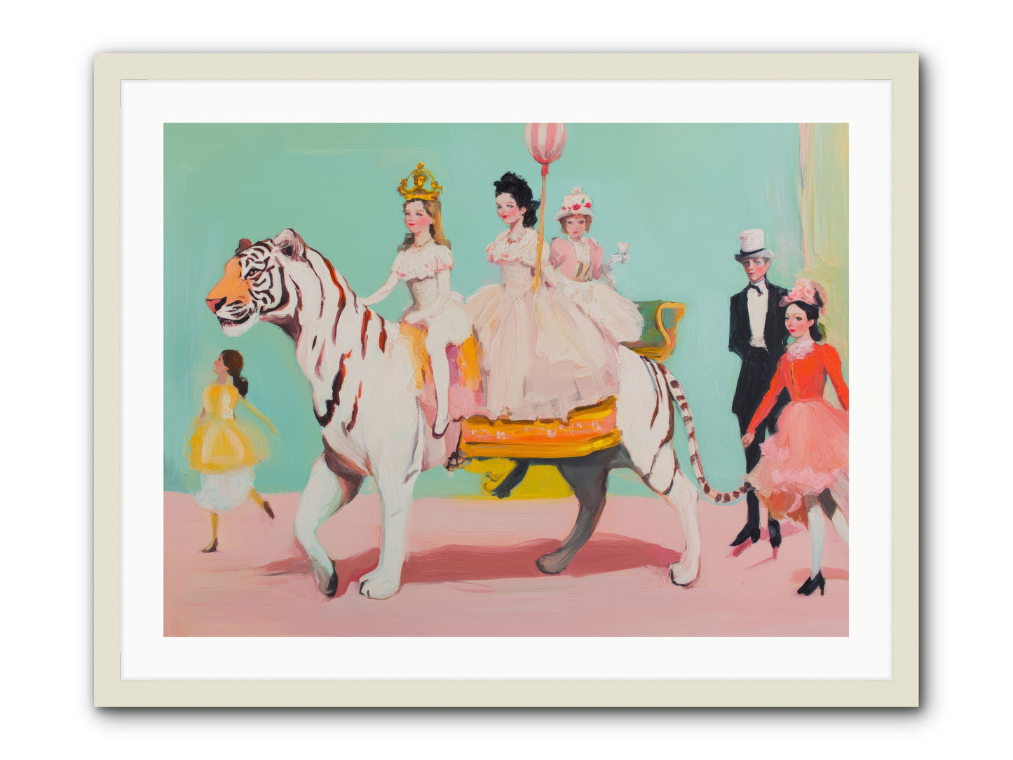 Caught in Wonder No.2Rez2 -- Framed Print - White 32x24