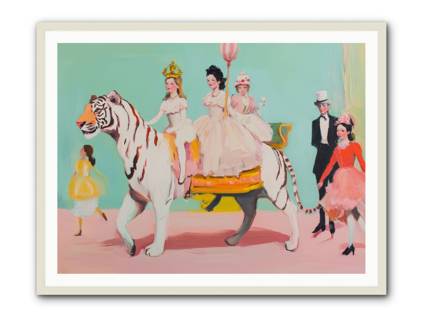 Caught in Wonder No.2Rez2 -- Framed Print - White 48x36