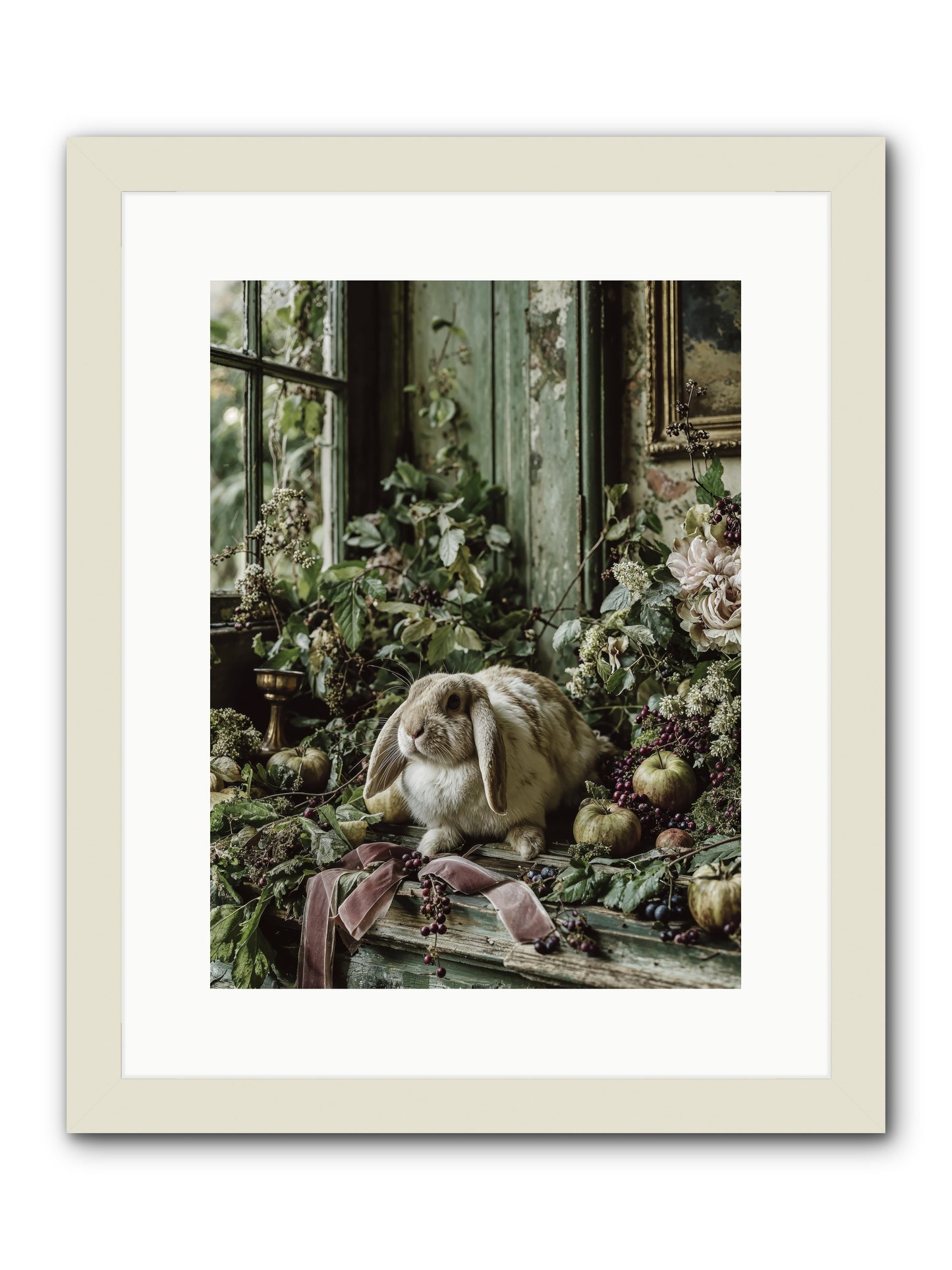 Celadine -- Framed Print - White 12x16