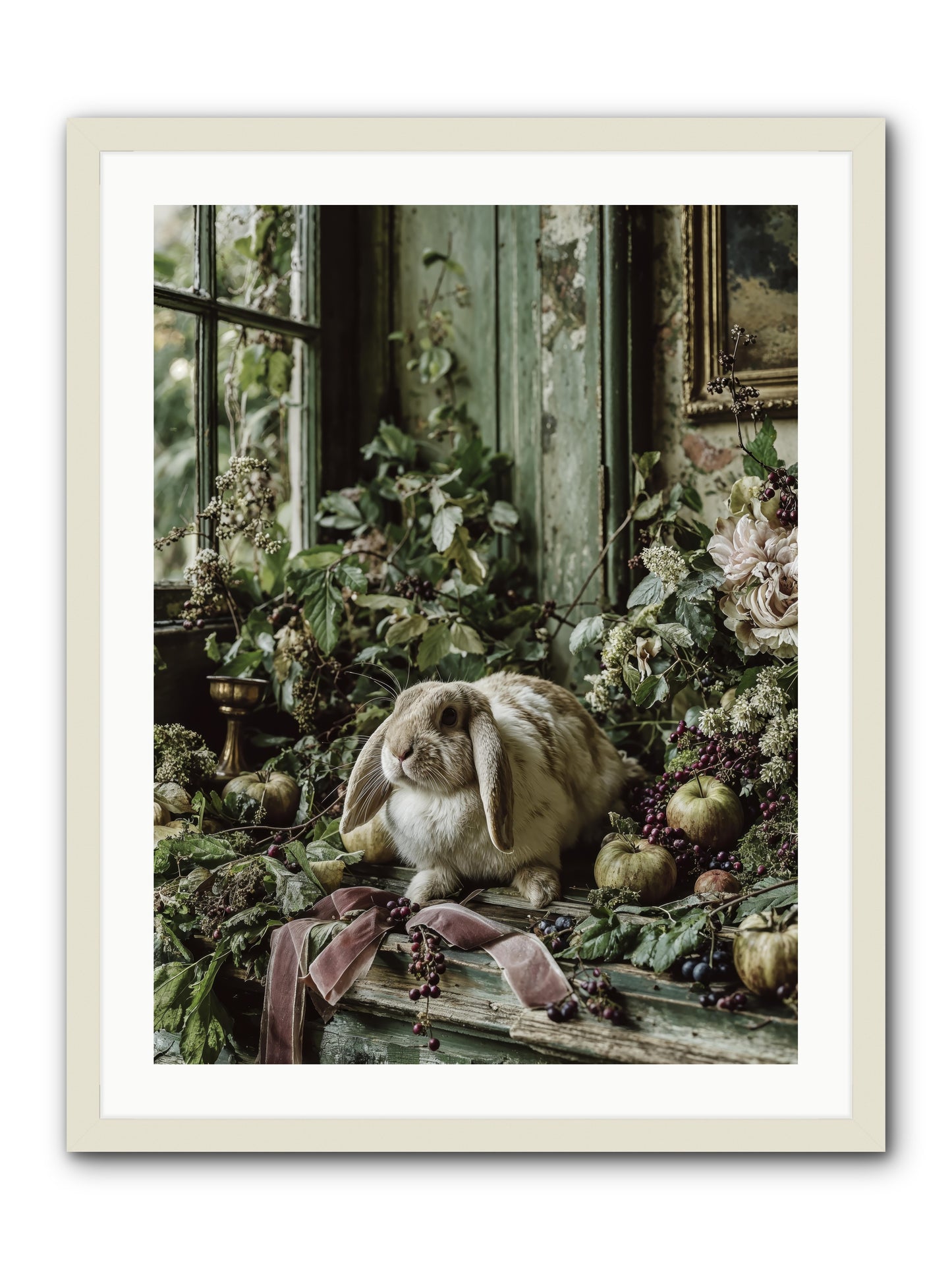 Celadine -- Framed Print - White 24x32