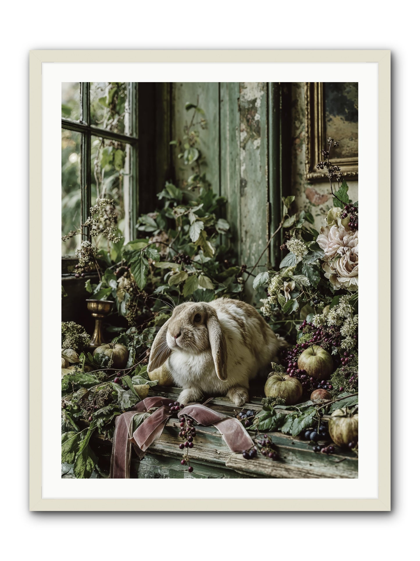 Celadine -- Framed Print - White 30x40