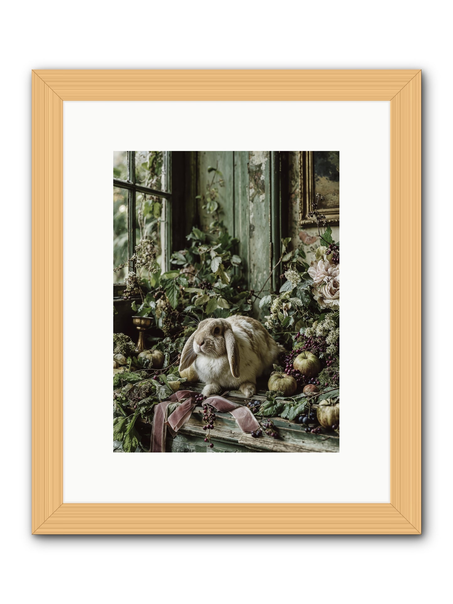 Celadine -- Framed Print - Natural 9x12