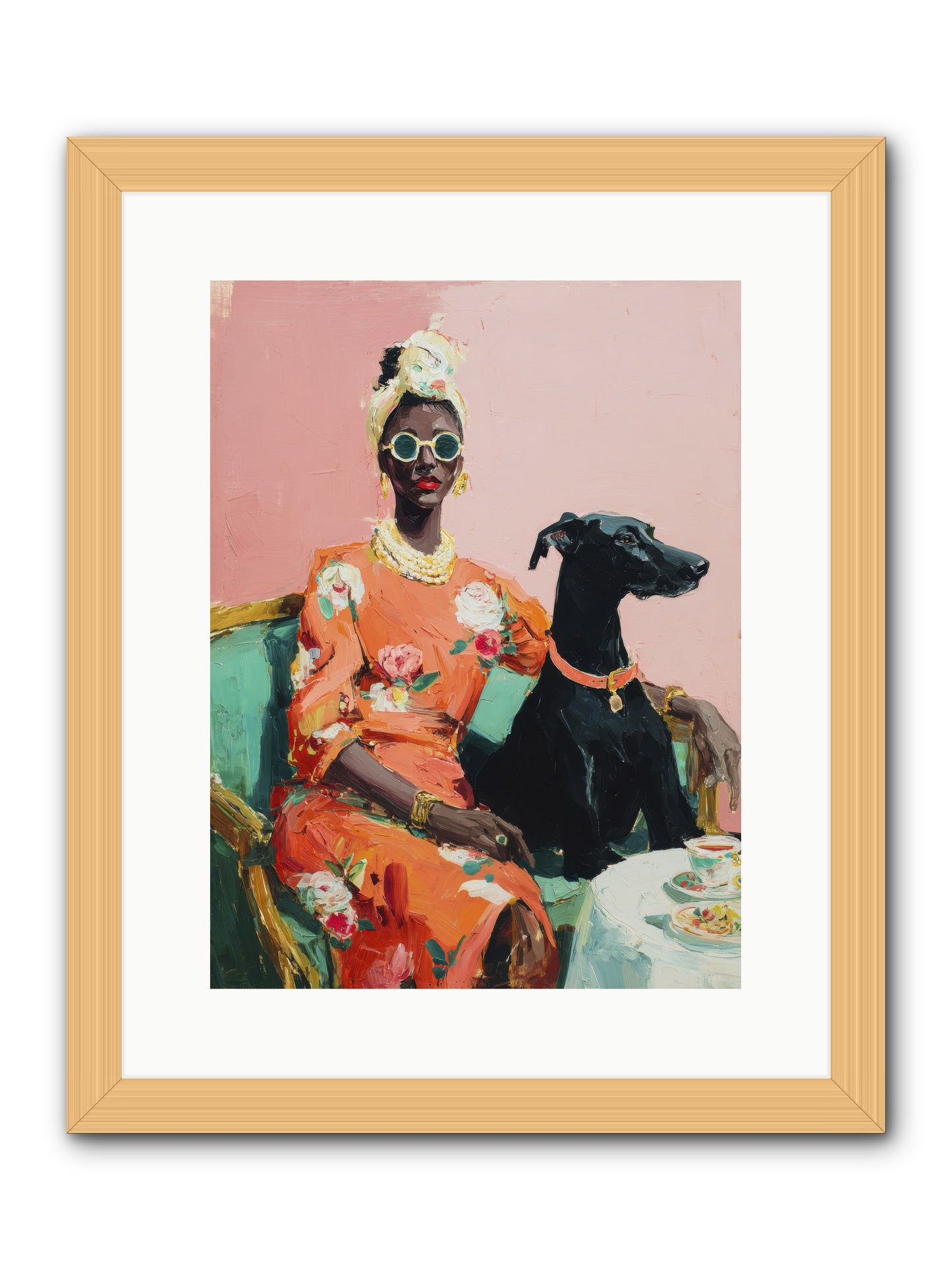 Celeste & Linden-REZ -- Framed Print - Natural 12x16