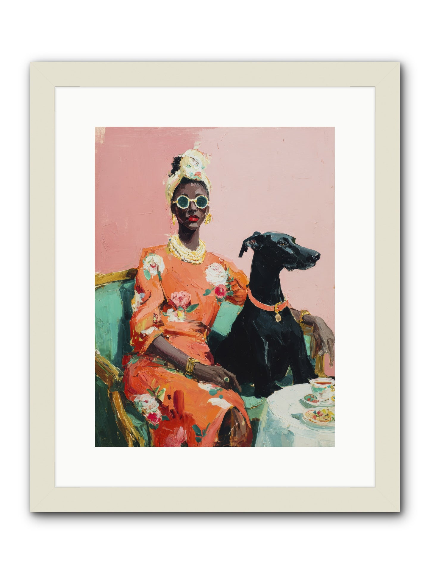 Celeste & Linden-REZ -- Framed Print - White 12x16