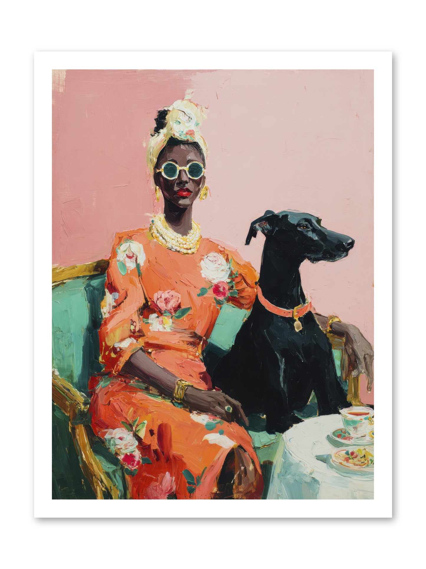 Celeste & Linden-REZ -- Loose Canvas Print 18x24