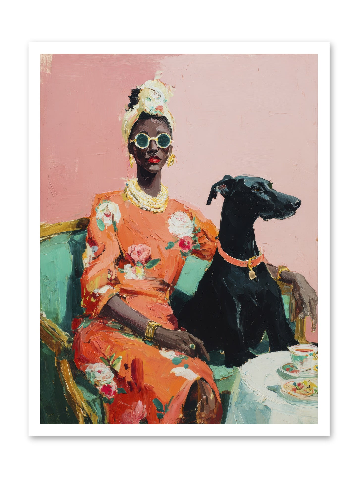 Celeste & Linden-REZ -- Loose Canvas Print 24x32
