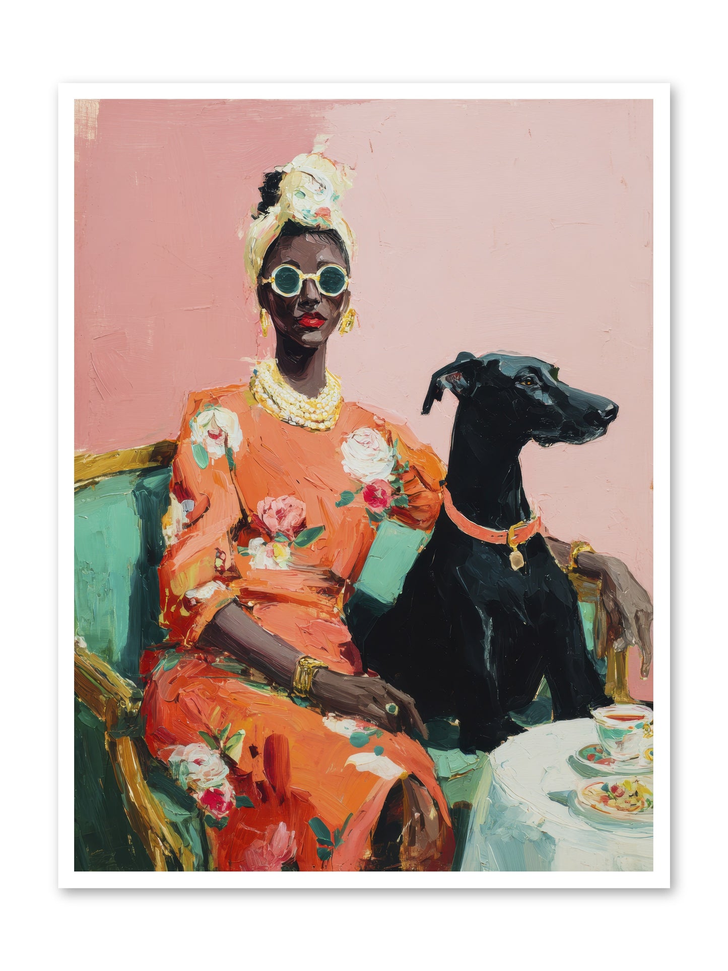 Celeste & Linden-REZ -- Loose Canvas Print 36x48