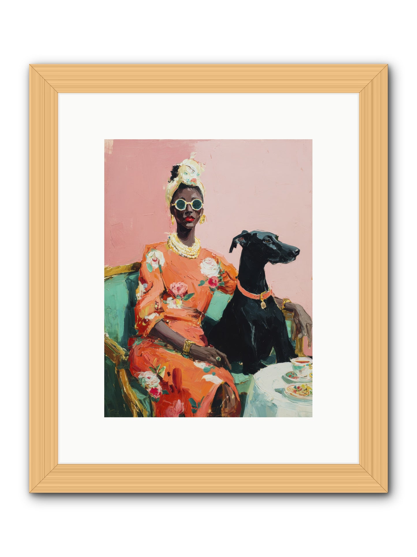 Celeste & Linden-REZ -- Framed Print - Natural 9x12