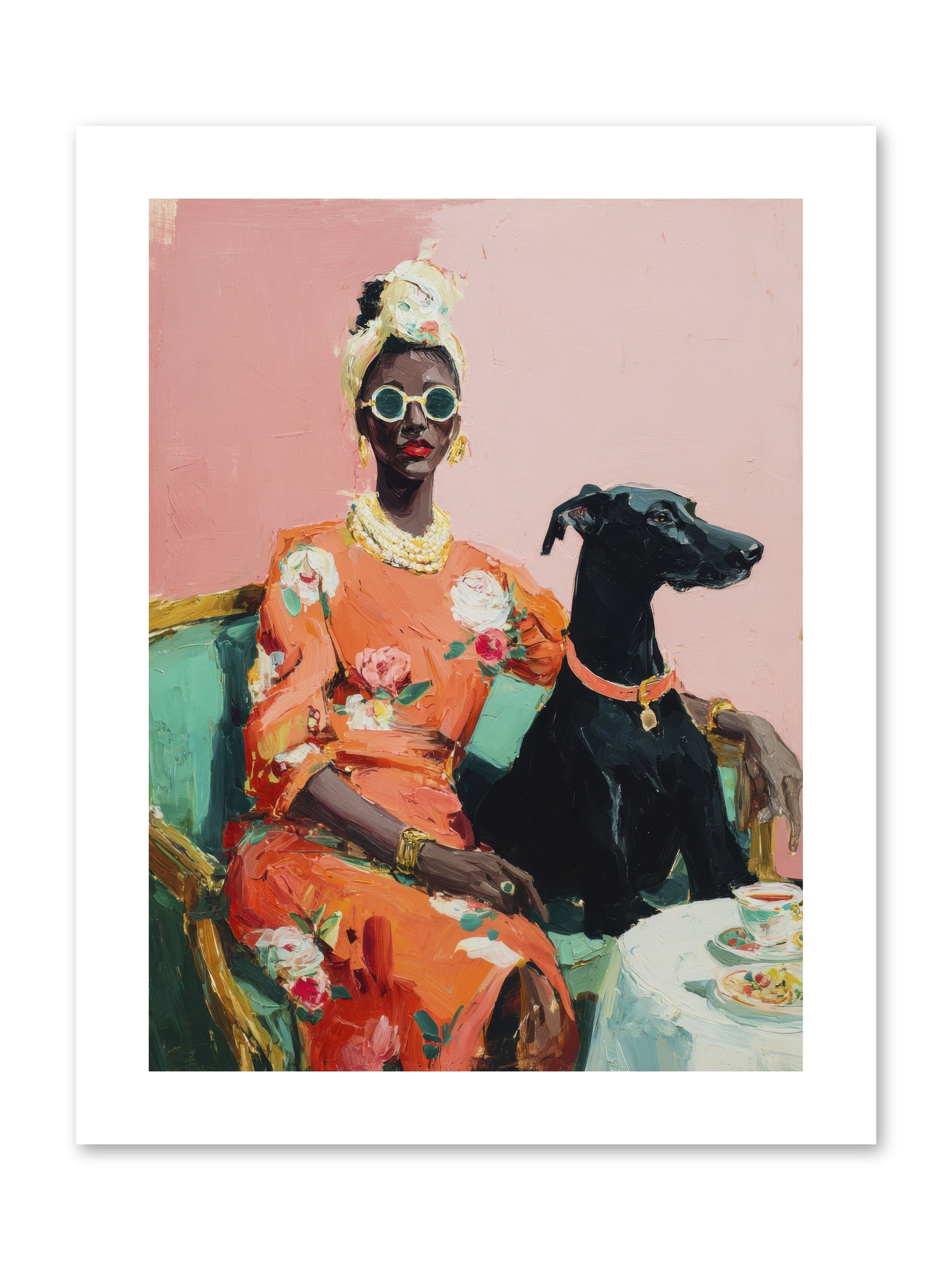 Celeste & Linden-REZ -- Loose Canvas Print 9x12