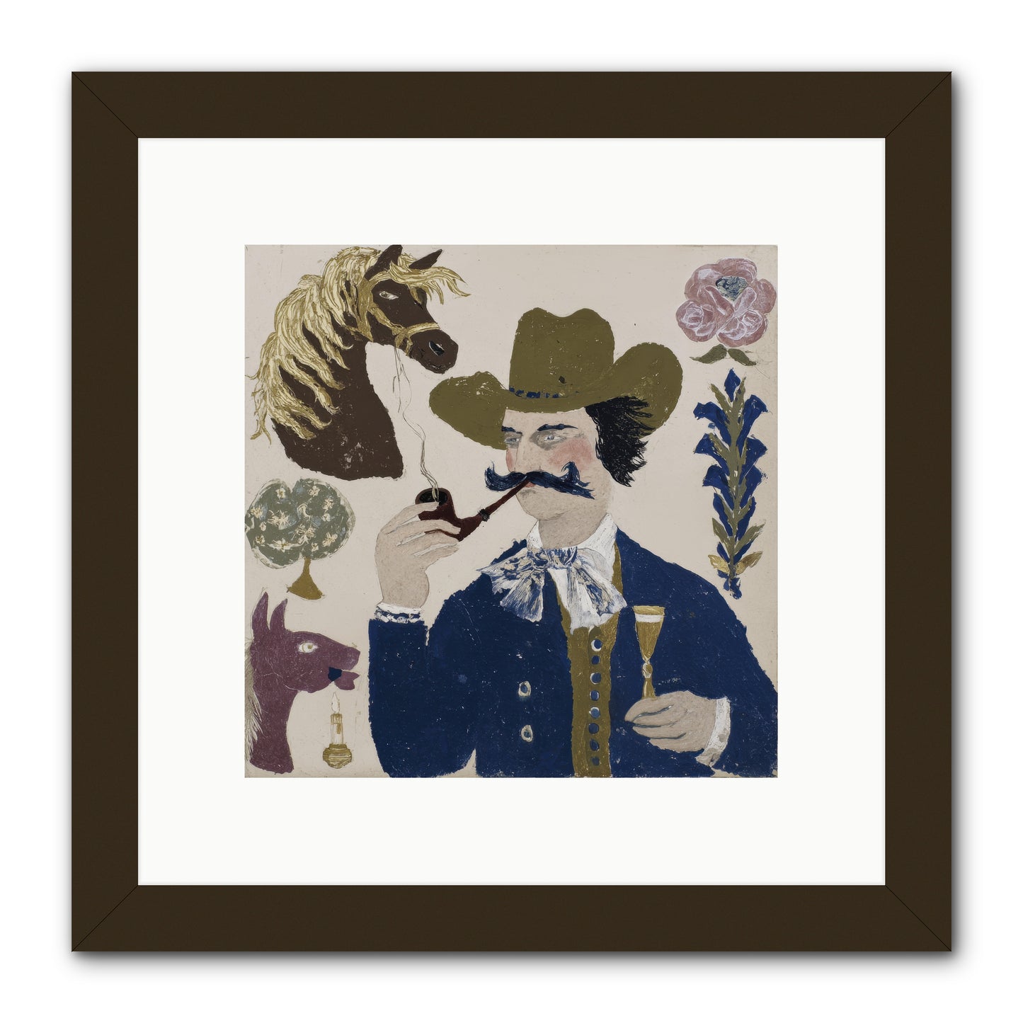 Champagne Before Noon -- Framed Print - Black 10x10
