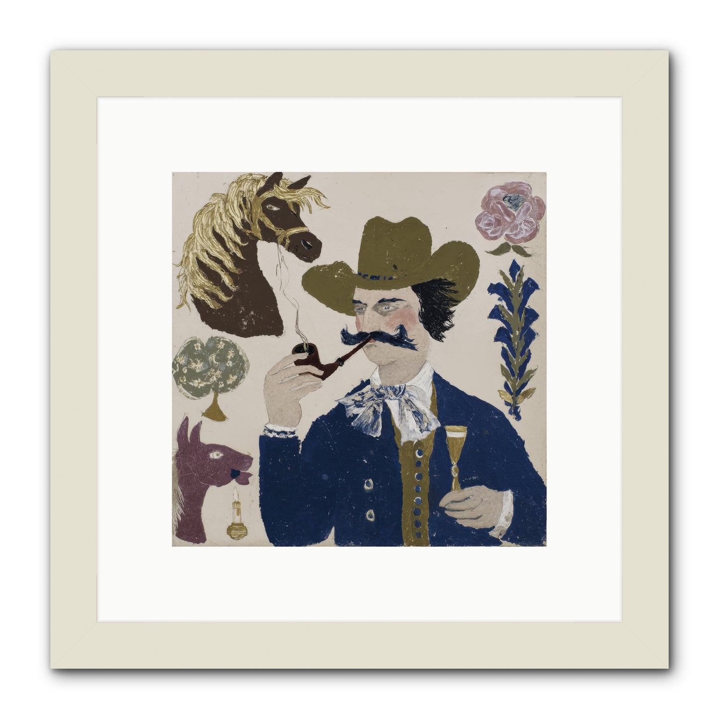 Champagne Before Noon -- Framed Print - White 10x10