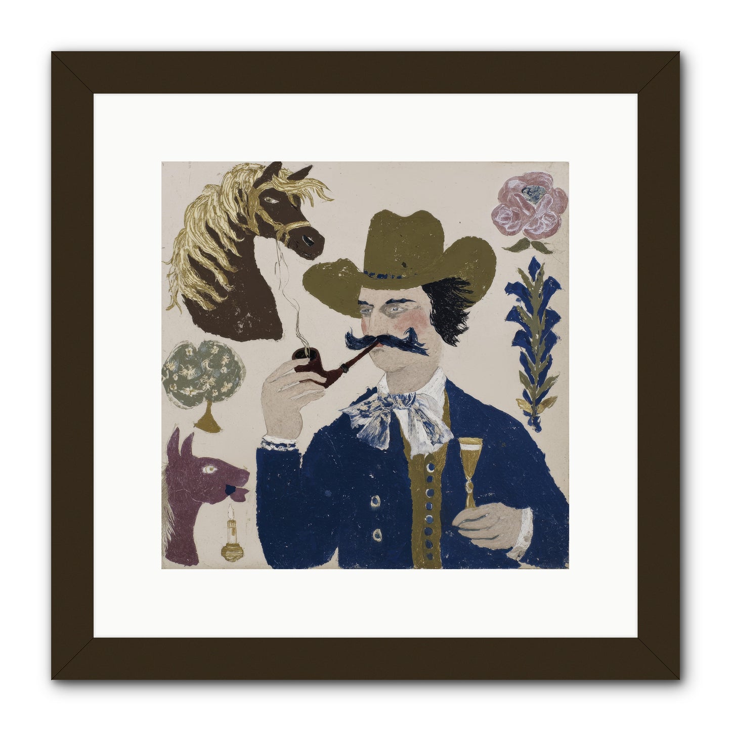 Champagne Before Noon -- Framed Print - Black 12x12