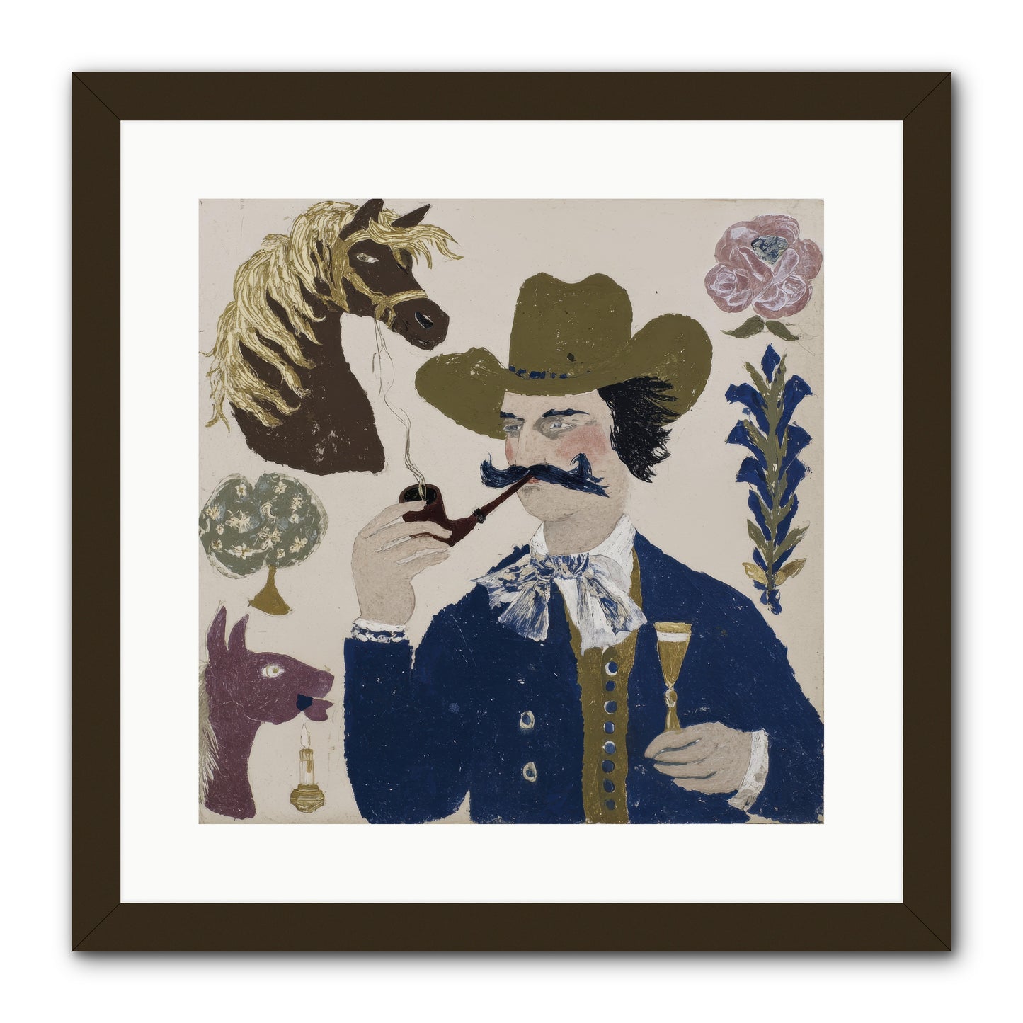 Champagne Before Noon -- Framed Print - Black 16x16