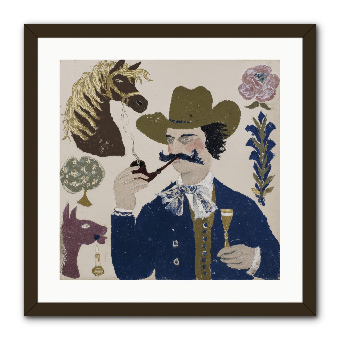 Champagne Before Noon -- Framed Print - Black 20x20