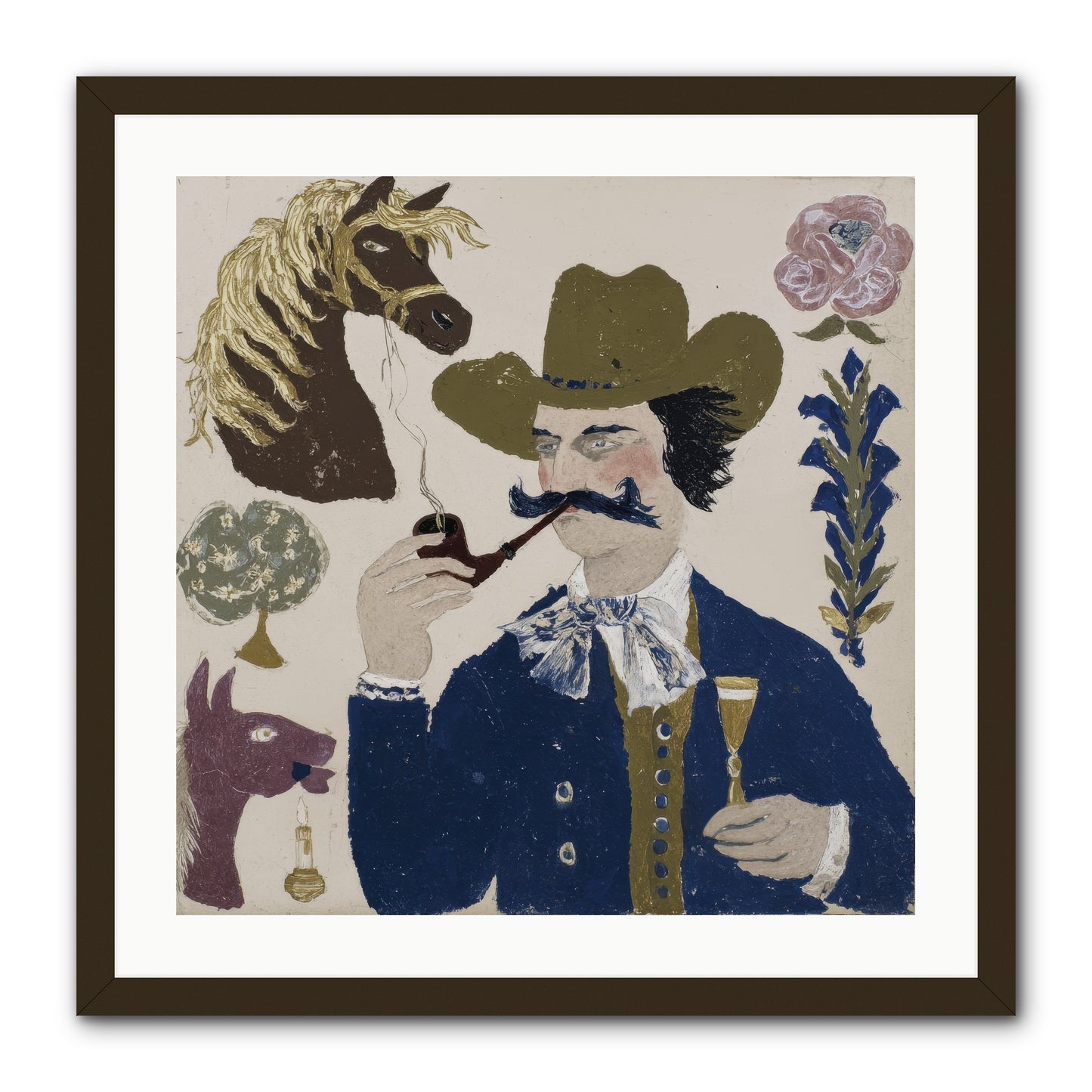 Champagne Before Noon -- Framed Print - Black 24x24