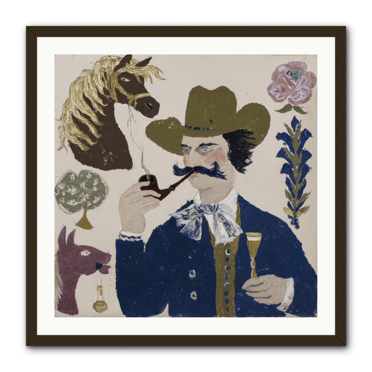 Champagne Before Noon -- Framed Print - Black 30x30