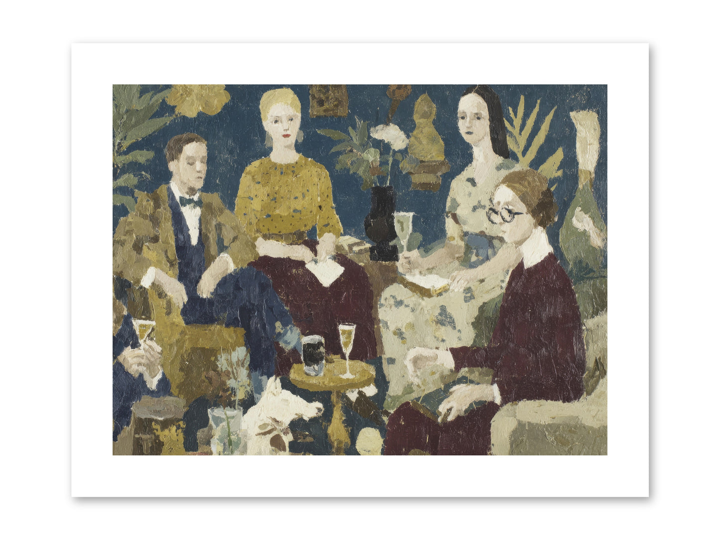 Champagne In The Library -- Paper Print 12x9
