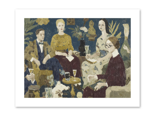 Champagne In The Library -- Paper Print 12x9