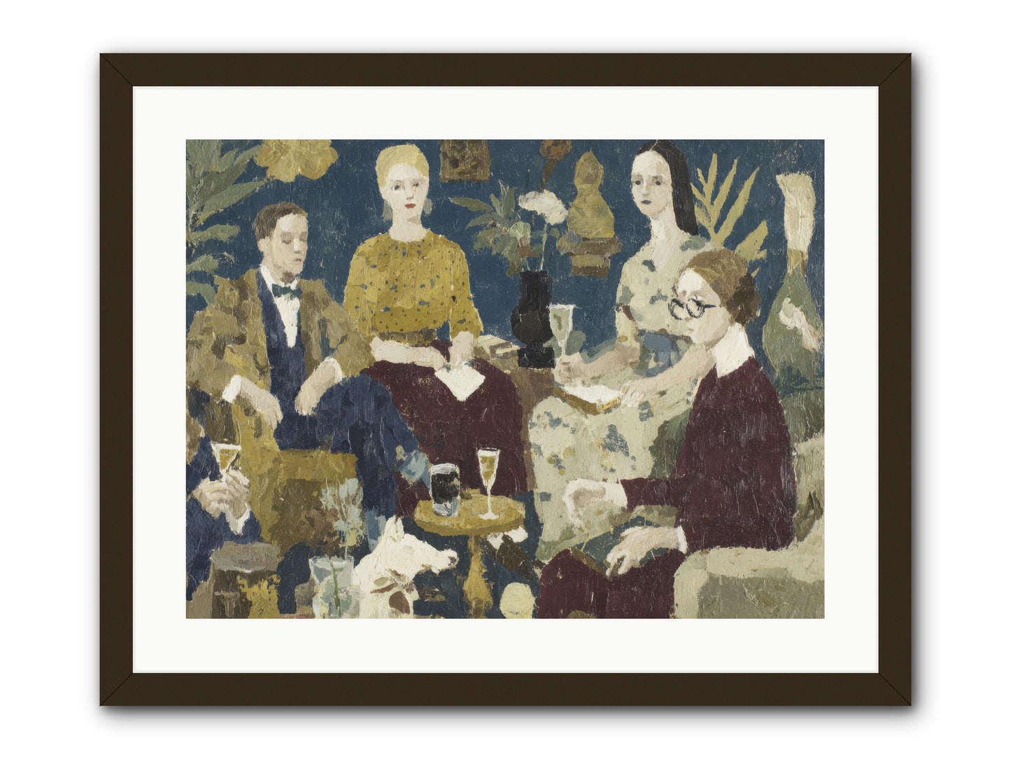 Champagne In The Library -- Framed Print - Black 24x18