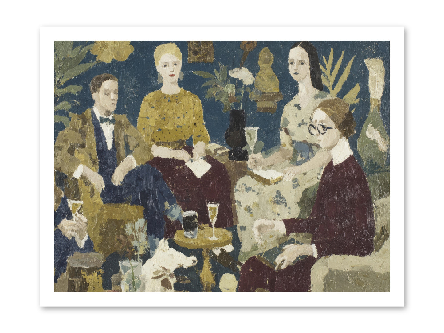 Champagne In The Library -- Loose Canvas Print 24x18
