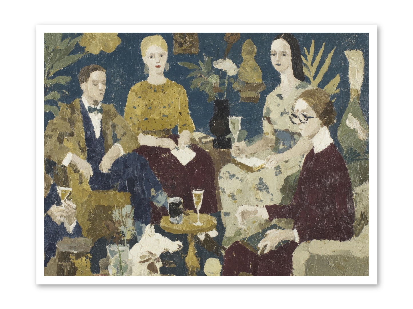 Champagne In The Library -- Loose Canvas Print 40x30