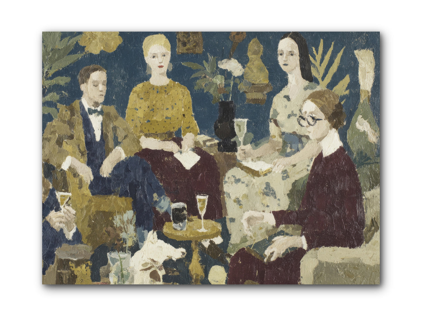 Champagne In The Library -- Wrapped Canvas 12x9