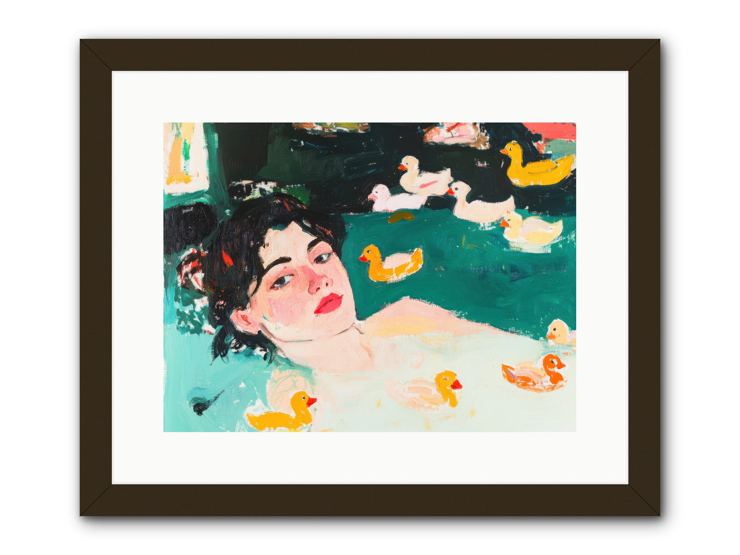 Champagne Soak -- Framed Print - Black 16x12