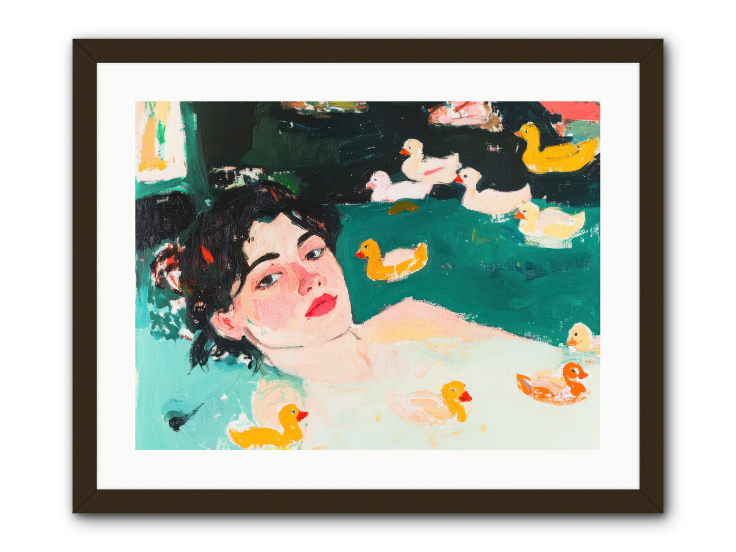 Champagne Soak -- Framed Print - Black 24x18