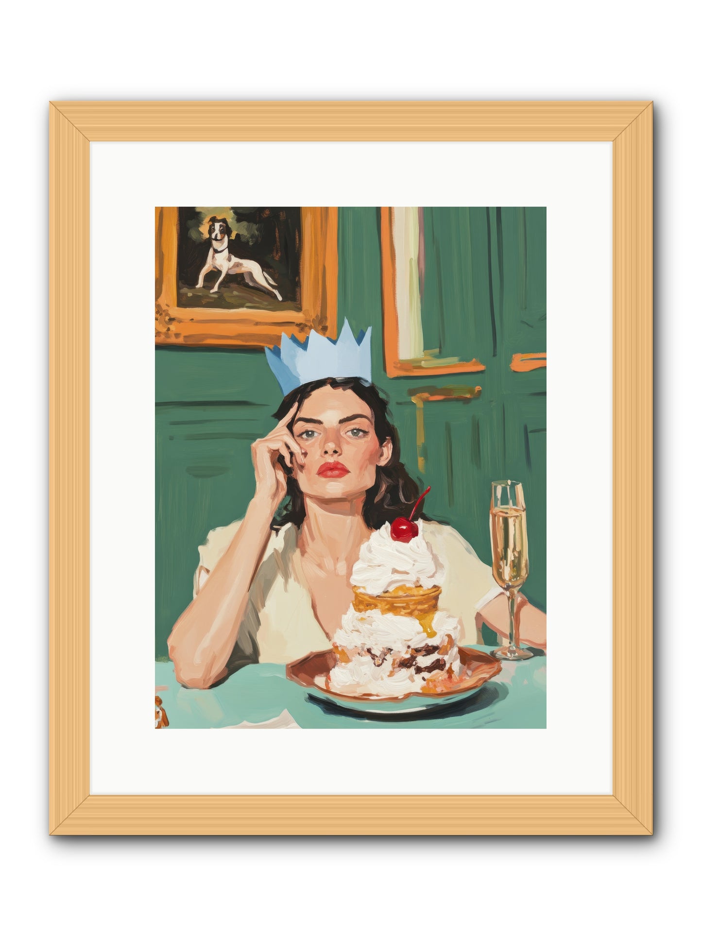 Champagne Toast to Everything -- Framed Print - Natural 12x16