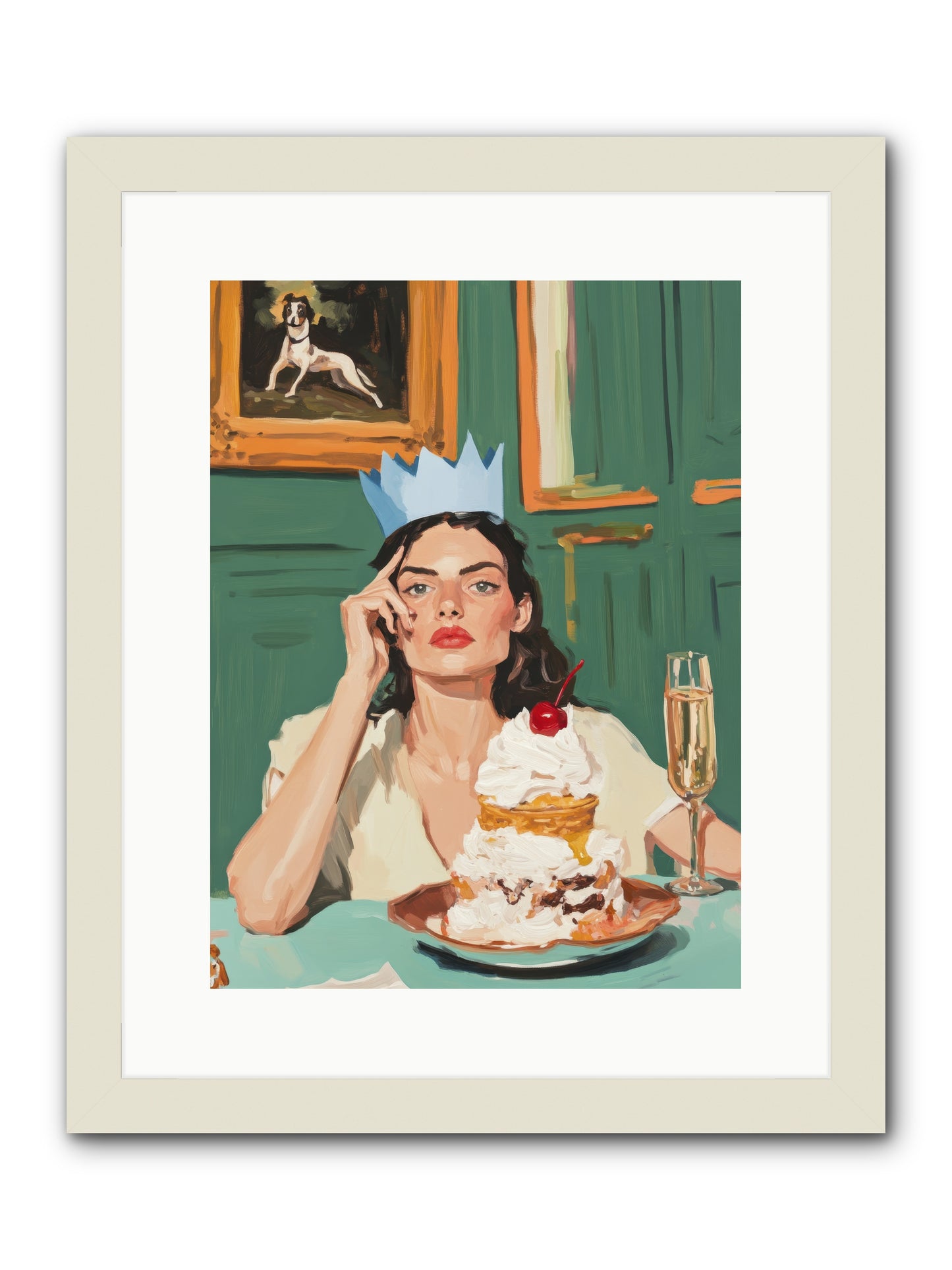 Champagne Toast to Everything -- Framed Print - White 12x16