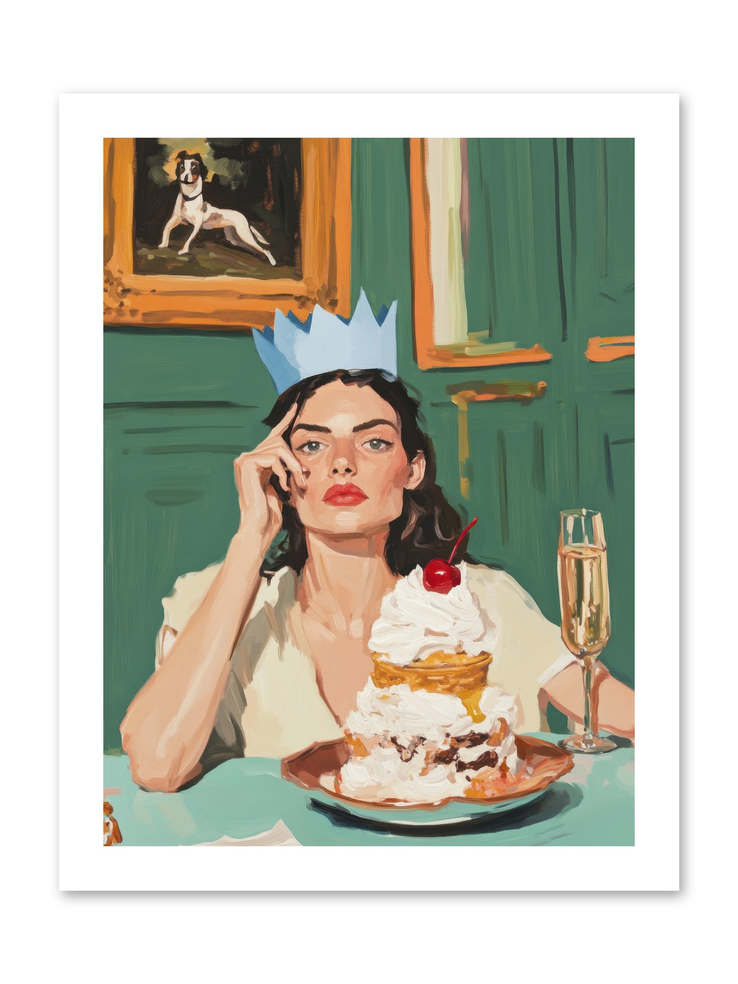 Champagne Toast to Everything -- Paper Print 12x16