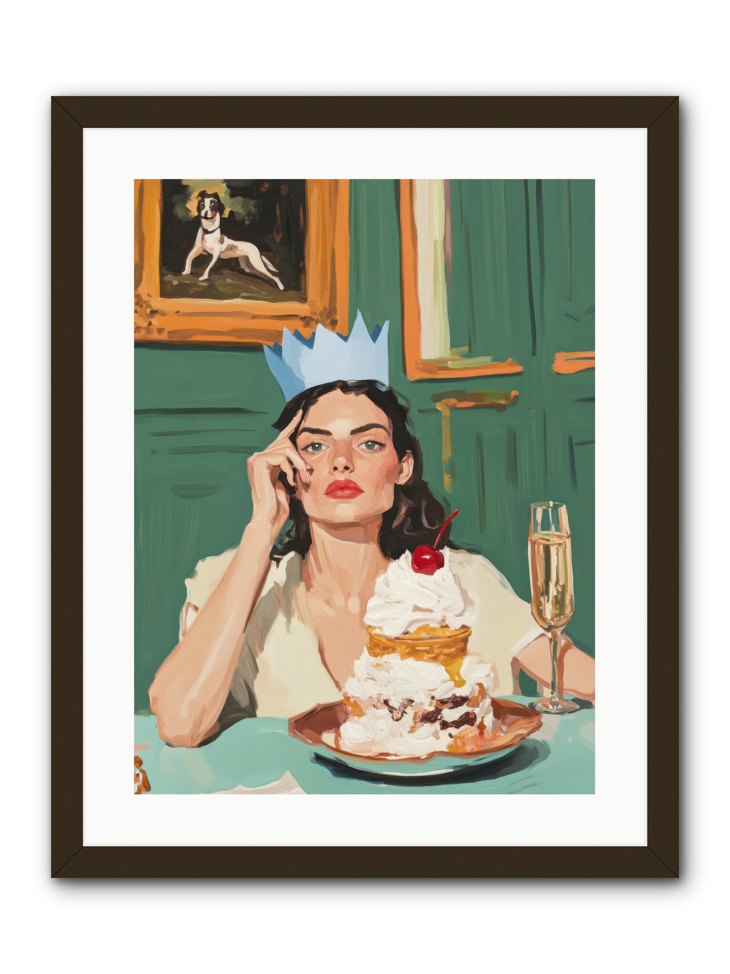Champagne Toast to Everything -- Framed Print - Black 18x24