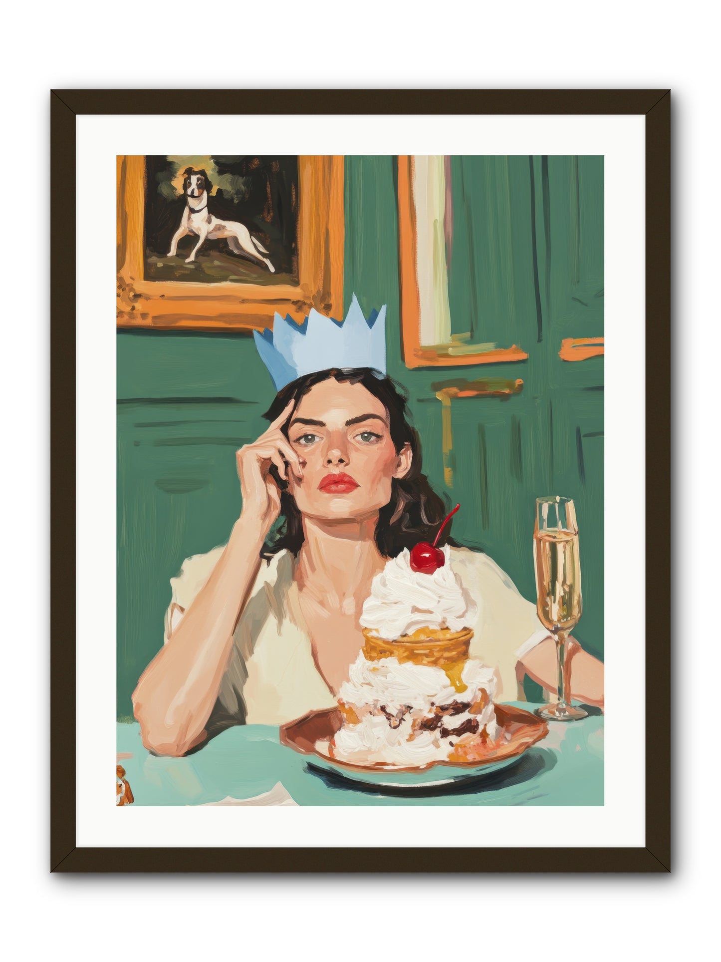 Champagne Toast to Everything -- Framed Print - Black 24x32
