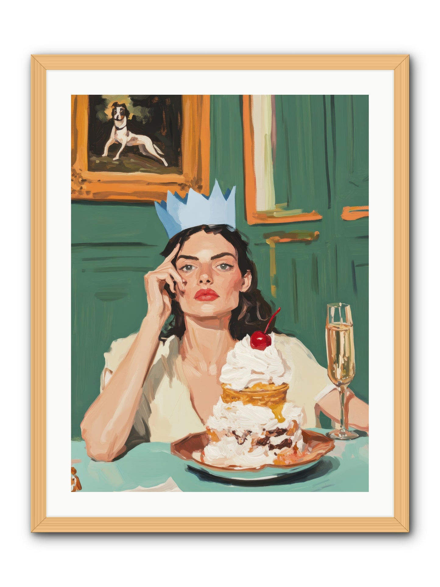 Champagne Toast to Everything -- Framed Print - Natural 24x32