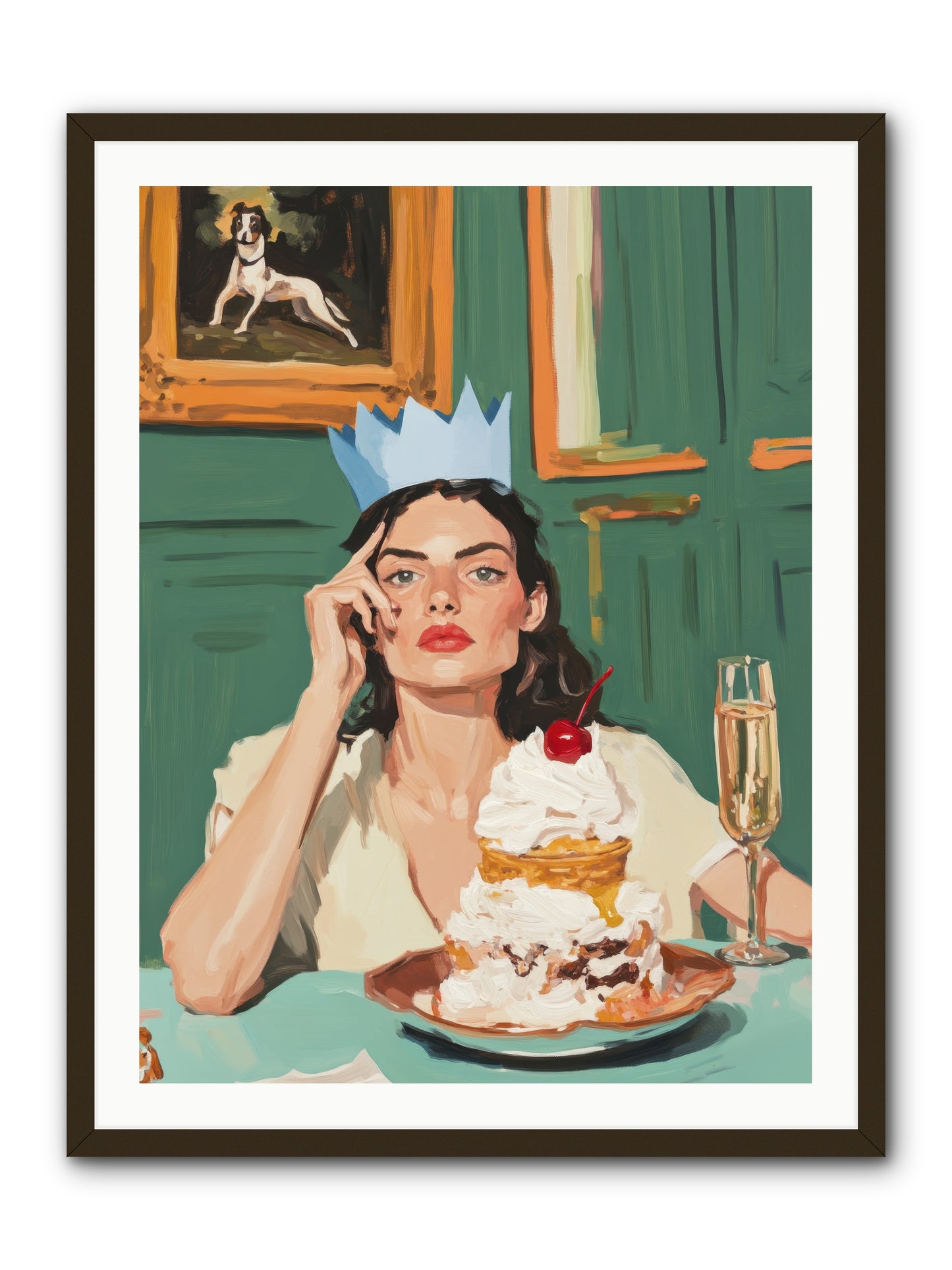 Champagne Toast to Everything -- Framed Print - Black 30x40