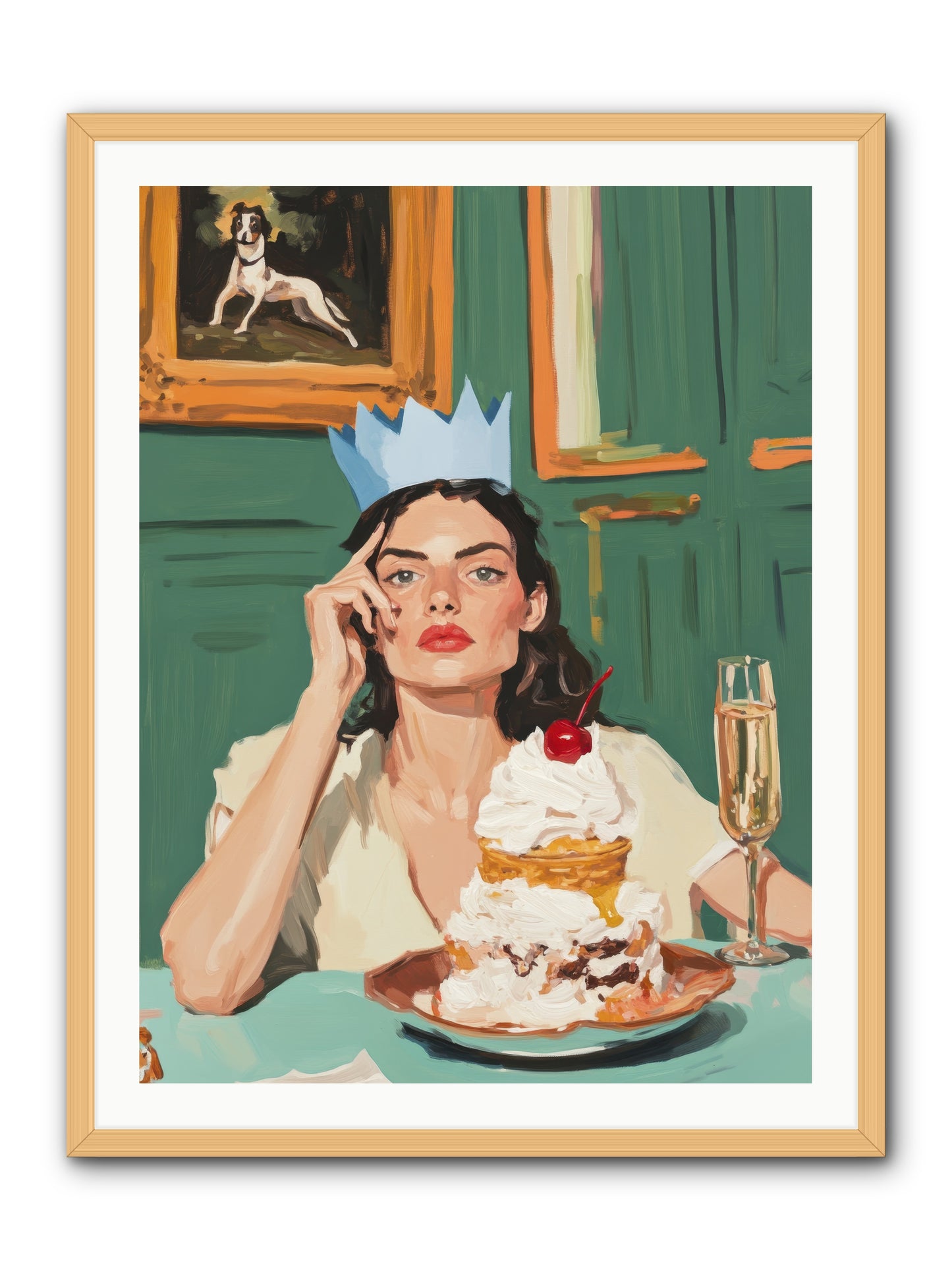 Champagne Toast to Everything -- Framed Print - Natural 30x40