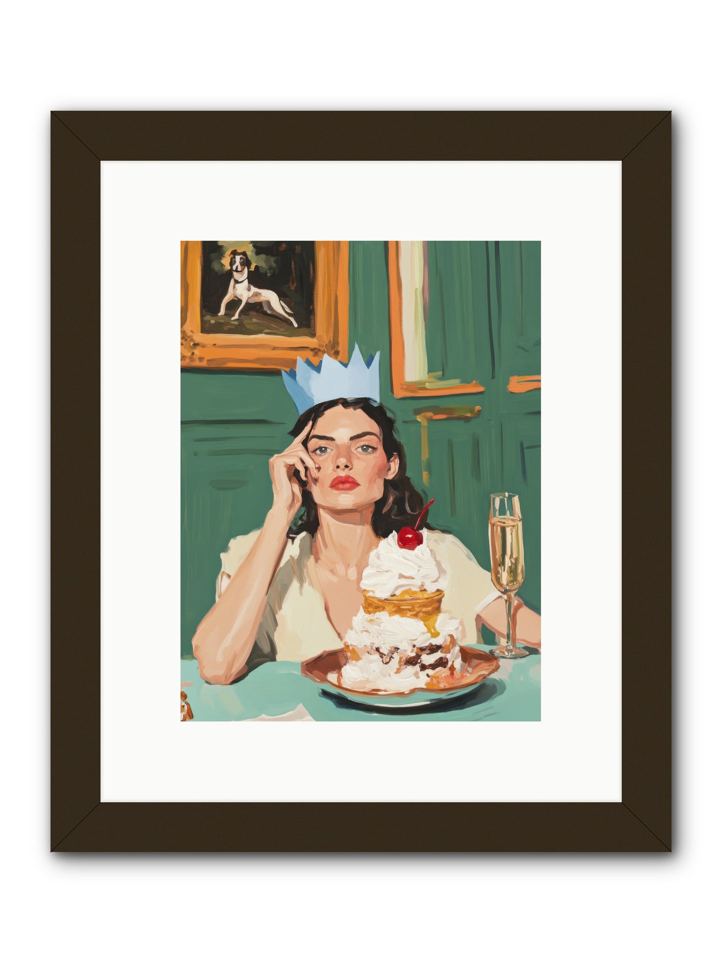Champagne Toast to Everything -- Framed Print - Black 9x12