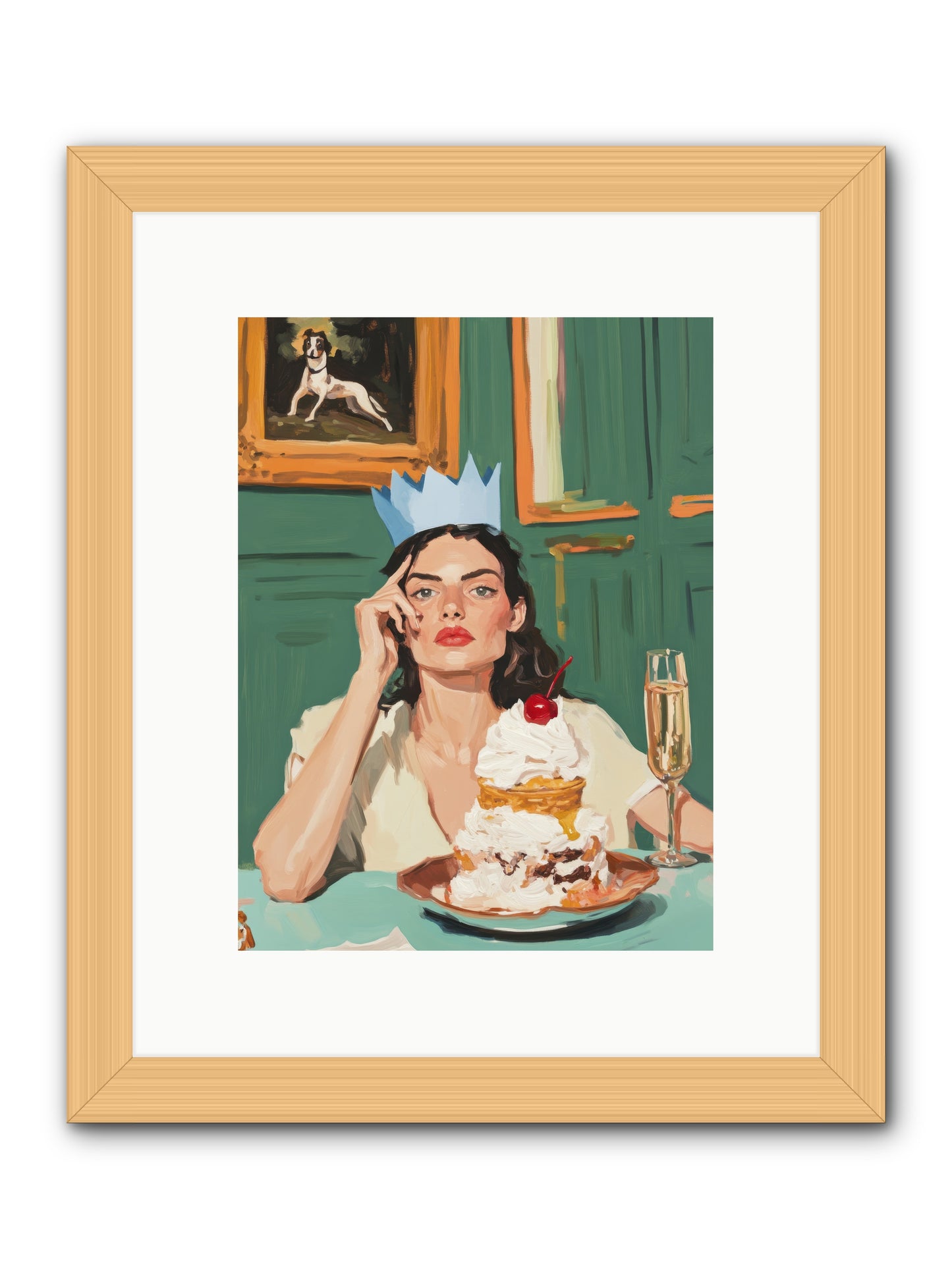 Champagne Toast to Everything -- Framed Print - Natural 9x12