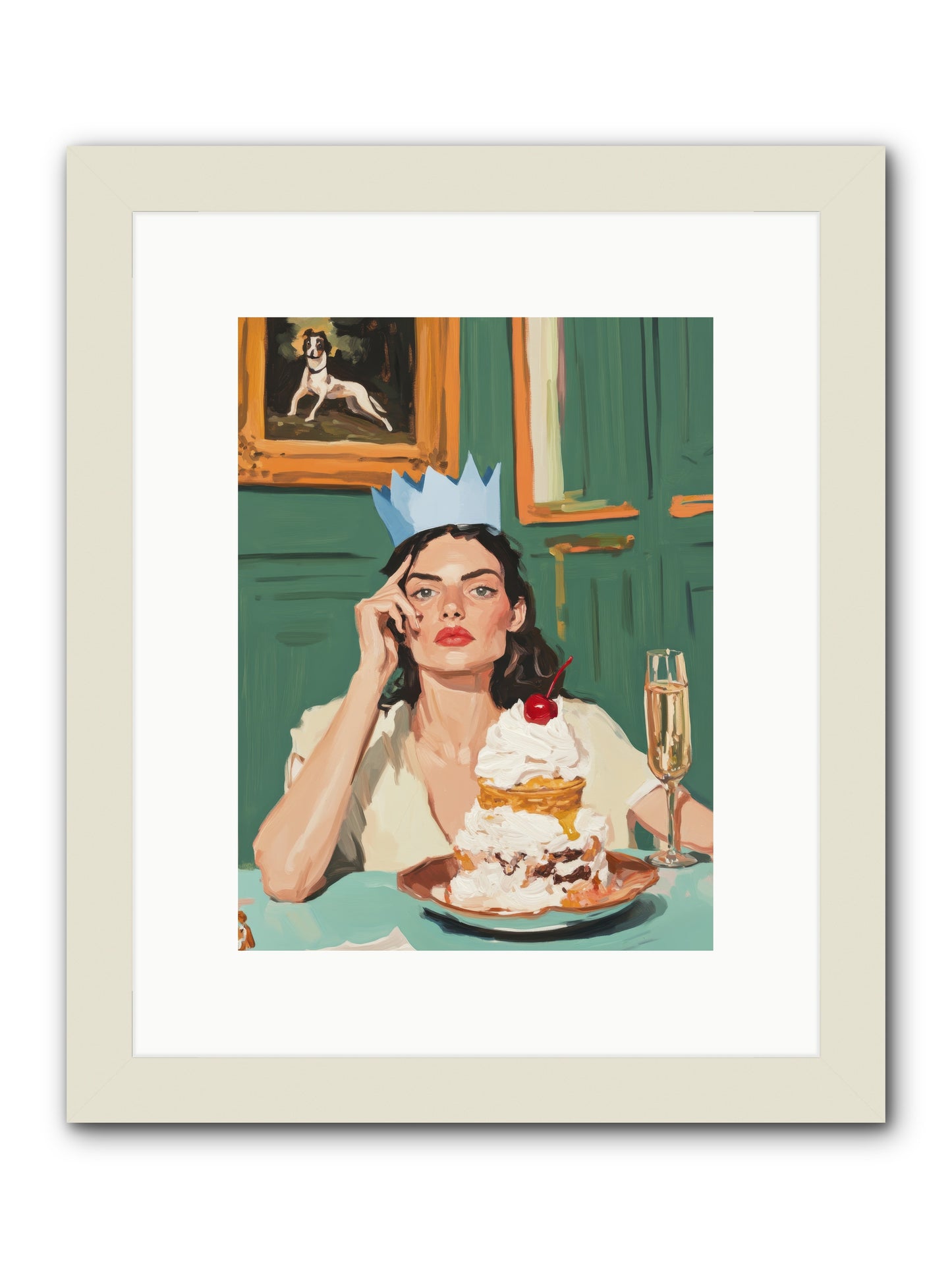 Champagne Toast to Everything -- Framed Print - White 9x12