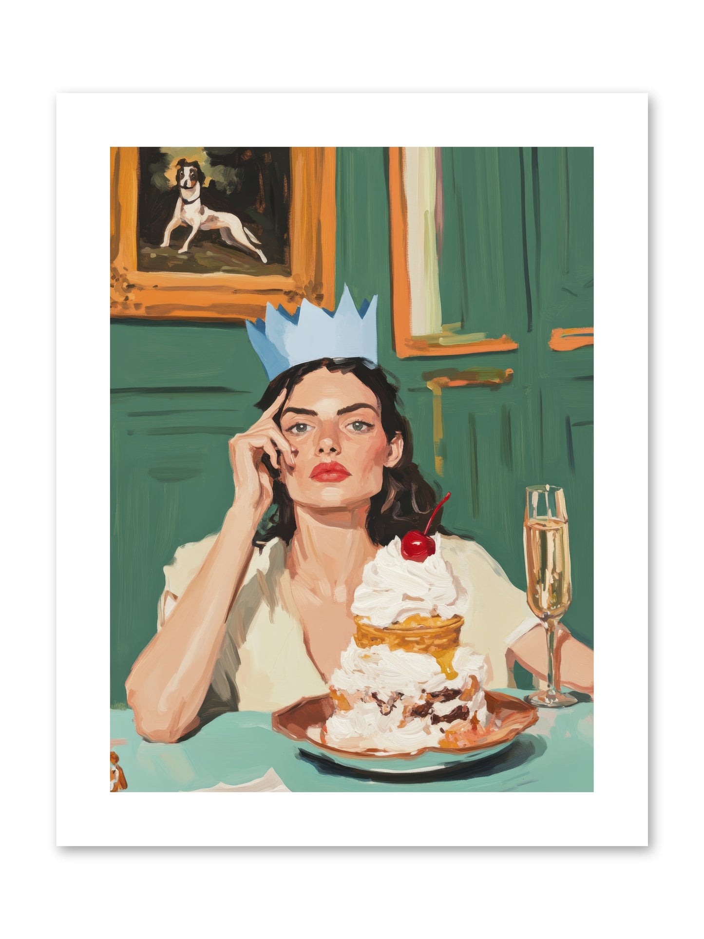Champagne Toast to Everything -- Paper Print 9x12