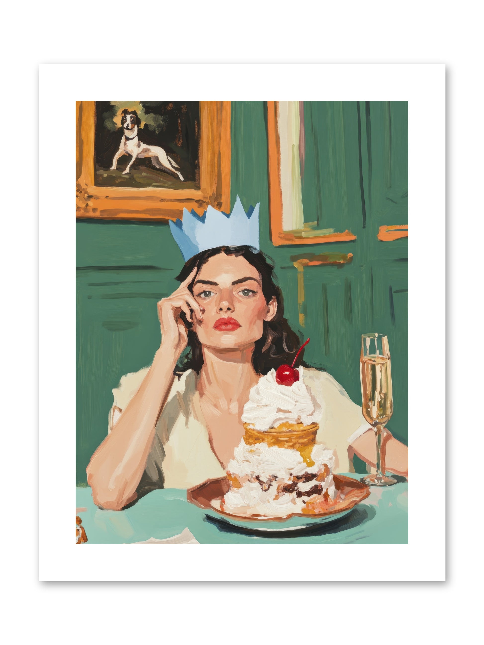 Champagne Toast to Everything -- Paper Print 9x12